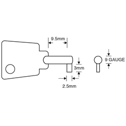 ASEC TS7542 Fab N Fix Window Key