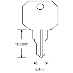ASEC TS7541 WMS Window Key