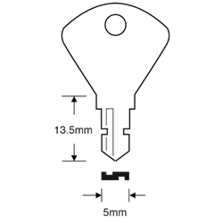 ASEC TS7538 Saracen Window Key