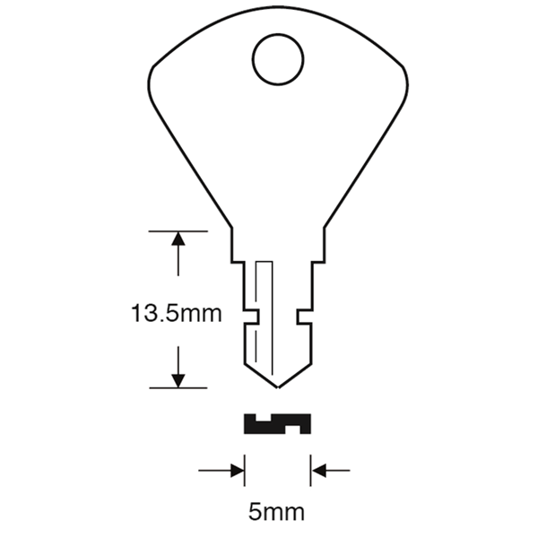 ASEC TS7538 Saracen Window Key