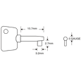ASEC TS7537 Shaw Window Key