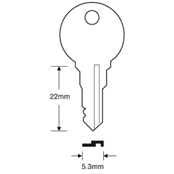 ASEC TS7536 Mila Window Key