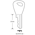 ASEC TS7535 Basta (Triangular Hole In Bow) Window Key