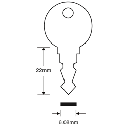 ASEC TS7534 Hoppe Window Key