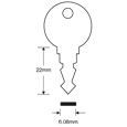 ASEC TS7534 Hoppe Window Key