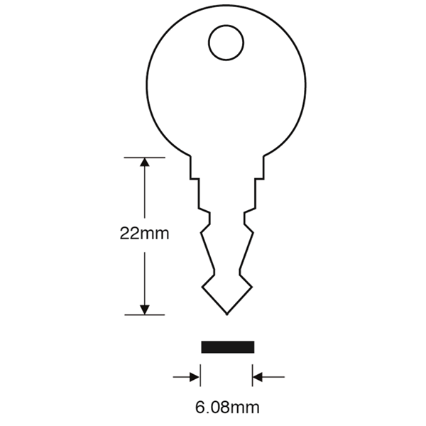 ASEC TS7534 Hoppe Window Key