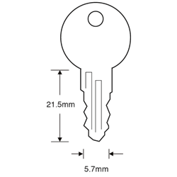 ASEC TS7517 Securistyle Virage Window Key