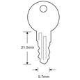 ASEC TS7517 Securistyle Virage Window Key