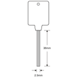 ASEC TS7451 White Plastic Head Avocet WMS Window Key