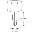 ASEC TS7477 Laird Window Key