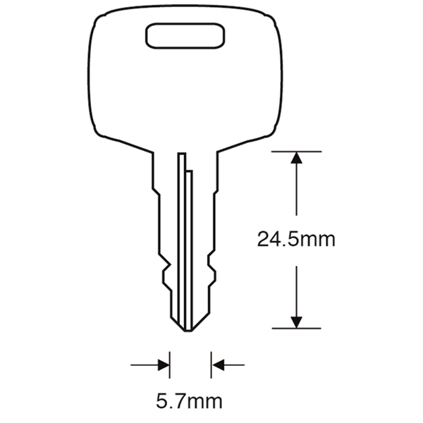 ASEC TS7477 Laird Window Key