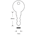 ASEC TS7279 Winlock Window Key