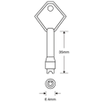 ASEC TS7452 Die cast Diamond Shape Window Key