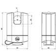 YALE Y220B High Security Closed Shackle Weatherproof Padlock