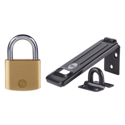 YALE Steel Hasp & Brass Padlock