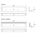 ASEC Bracket Z&L Inward Opening to Suit Slim Line Magnets