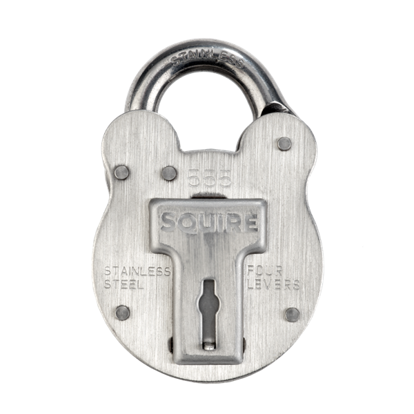 SQUIRE 555 Stainless Steel Old English Marine Padlock