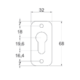 GATEMASTER Stainless Steel Escutcheon SSE