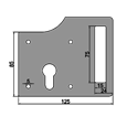 GATEMASTER Slotted Lock Plate Screw Fixing