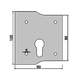 GATEMASTER Standard Lock Plate GLBP