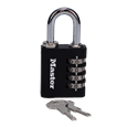 MASTER LOCK 7641EURDBLK 40mm Indoor 4 Wheel Combination Lock c/w Override Key