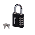 MASTER LOCK 7641EURDBLK 40mm Indoor 4 Wheel Combination Lock c/w Override Key