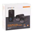 AMALOCK DB811/DB821 Wireless Doorbell & Chime Kit With 2 x CAM400 Camera's, Battery Charger And Rechargeable Batteries