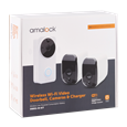 AMALOCK DB801 Wireless Doorbell & Chime Kit With 2 x White CAM200A Camera, Battery Charger And Rechargeable Batteries