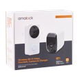 AMALOCK DB701 Wireless Doorbell & Chime Kit With 1 x White CAM200A Camera, Battery Charger And Rechargeable Batteries