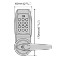 CODELOCKS CL4500 GD BS Smart Glass Door Lock Universal Non Handed Patch Lock