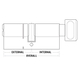 CAVEO TS007 3* Key & Turn Euro Dimple Cylinder