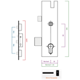 GU Secury Auto TENF With Standard Latch And 2 Deadlocks Square Faceplate 20x2285mm