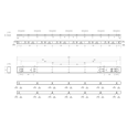 ASEC Slimline Vertical Transom Housing With Two Cut Outs - 2 metres