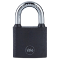 YALE Y111B Series Cast Iron Open Shackle Padlock Black