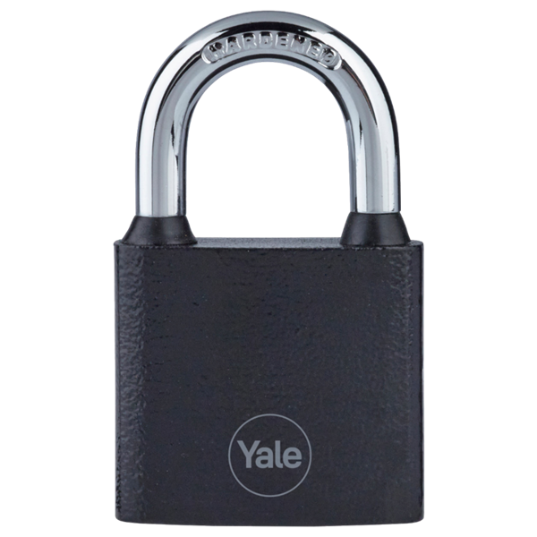 YALE Y111B Series Cast Iron Open Shackle Padlock Black