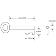 ASEC Pre-Cut Pipe Padlock Key To Suit FB1 Marsden Fire Brigade Locks