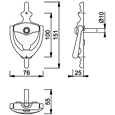 HOPPE Arrone Suited Traditional Knocker With 120 Degree Viewer AR727K