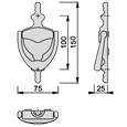 HOPPE Arrone Suited Traditional Knocker AR726K