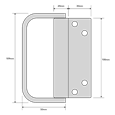 CENTOR Edge Mounting Pull Handle For E3 Bi-Fold Inward Opening Doors