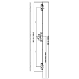 MILLENCO Mantis 3 Lever Latch & Deadbolt 92/62 Twin Spindle 2 Hook, 2 Deadbolt 20mm Radius Faceplate