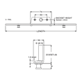 AVOCET Urail Espag Rod 16mm Faceplate & 8mm Cam With 25mm Backset