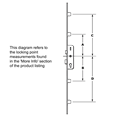 WINKHAUS AV4-F2060 Auto Locking Latch & Deadbolt 20mm Square 2105mm Length 2 Hook
