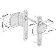 LOCINOX 3006HOLD-PAD Gate Handle Set With Fixed And Rotating Action