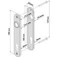 LOCINOX 3025 Pair of Escutcheons For Insert Locks