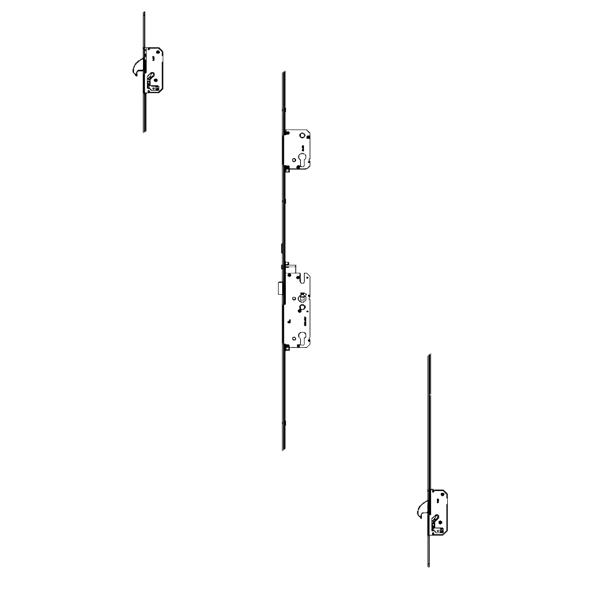 WINKHAUS AV4-F Heritage 2070 Auto Locking Latch 2 Hooks 20mm Radius 1770mm Length
