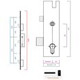 MACO C-TS Latch & Deadbolt 2 Hook 2 Roller French Door Lock