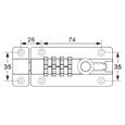 ASEC Combination Tower Bolt Black