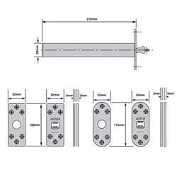 ASTRA DOOR AST4003 Narrow Door Closer Size 3