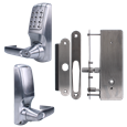 CODELOCKS CL5030 Battery Operated Digital Lock Brushed Steel With XTD Gate Lock