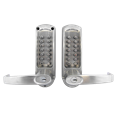 CODELOCKS CL0630 / CL0635 Back To Back Digital Lock Brushed Steel With XTD Gate Lock